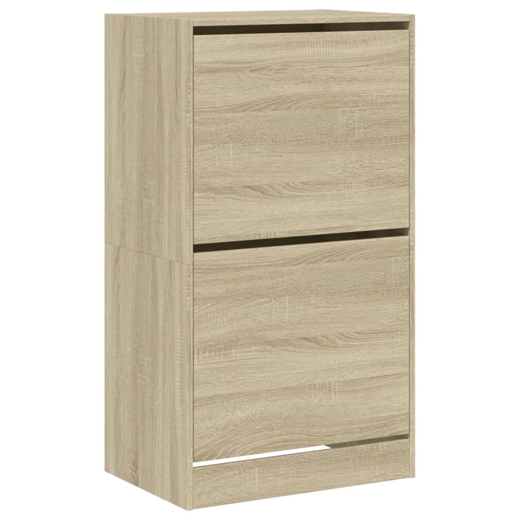 Scarpiera 2 Cassetti Ribaltabili Rovere Sonoma 60x42x108 cm - homemem39