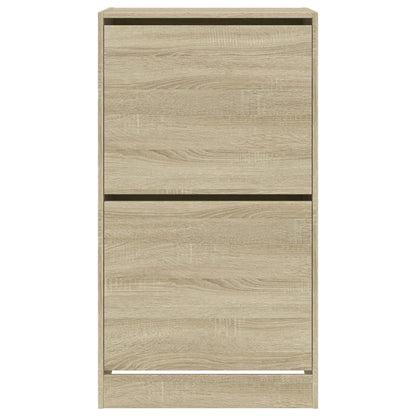 Scarpiera 2 Cassetti Ribaltabili Rovere Sonoma 60x42x108 cm