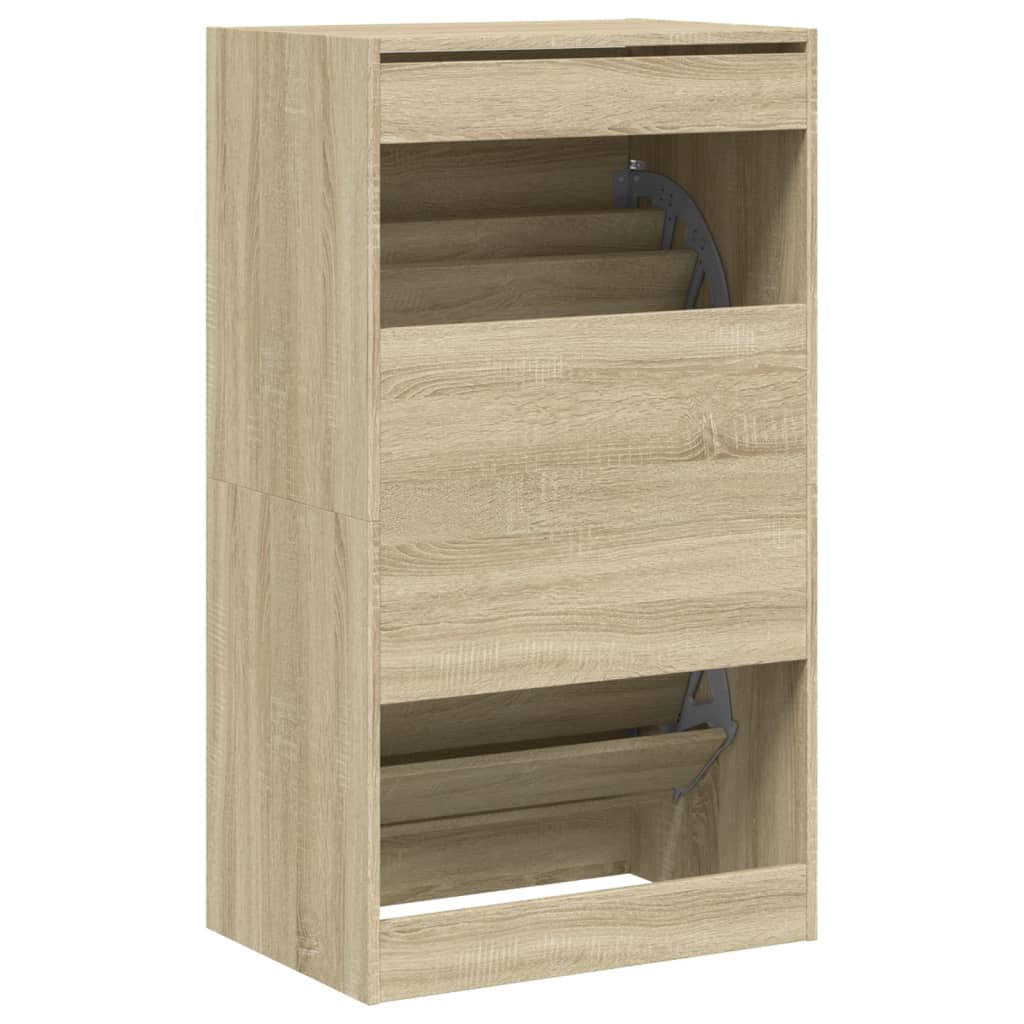 Scarpiera 2 Cassetti Ribaltabili Rovere Sonoma 60x42x108 cm - homemem39
