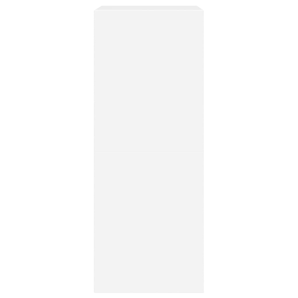 Scarpiera con 2 Cassetti Ribaltabili Bianca 80x42x108 cm - homemem39