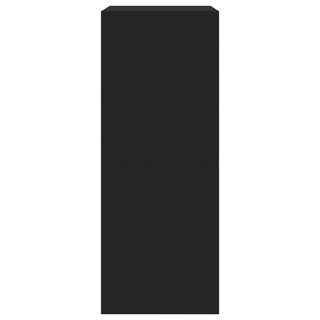 Scarpiera con 2 Cassetti Ribaltabili Nera 80x42x108 cm - homemem39