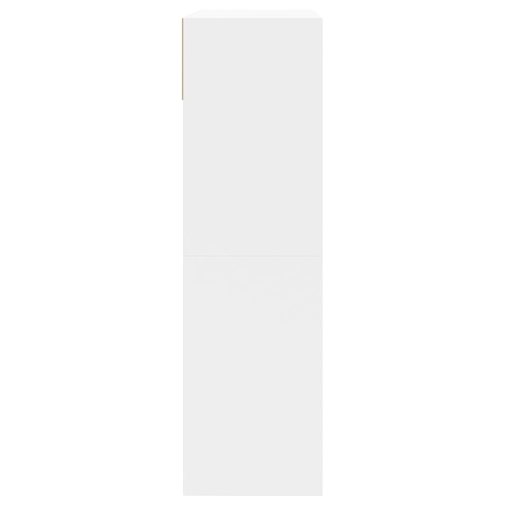 Scarpiera con 2 Cassetti Ribaltabili Bianca 80x34x116 cm - homemem39