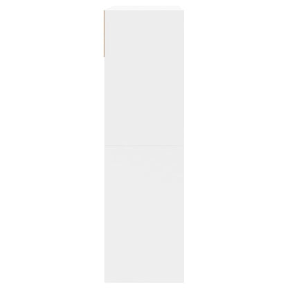 Scarpiera con 2 Cassetti Ribaltabili Bianca 80x34x116 cm - homemem39