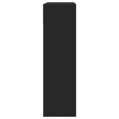 Scarpiera con 2 Cassetti Ribaltabili Nera 80x34x116 cm - homemem39