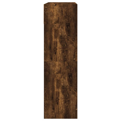 Scarpiera con 2 Cassetti Ribaltabili Rovere Fumo 80x34x116 cm - homemem39