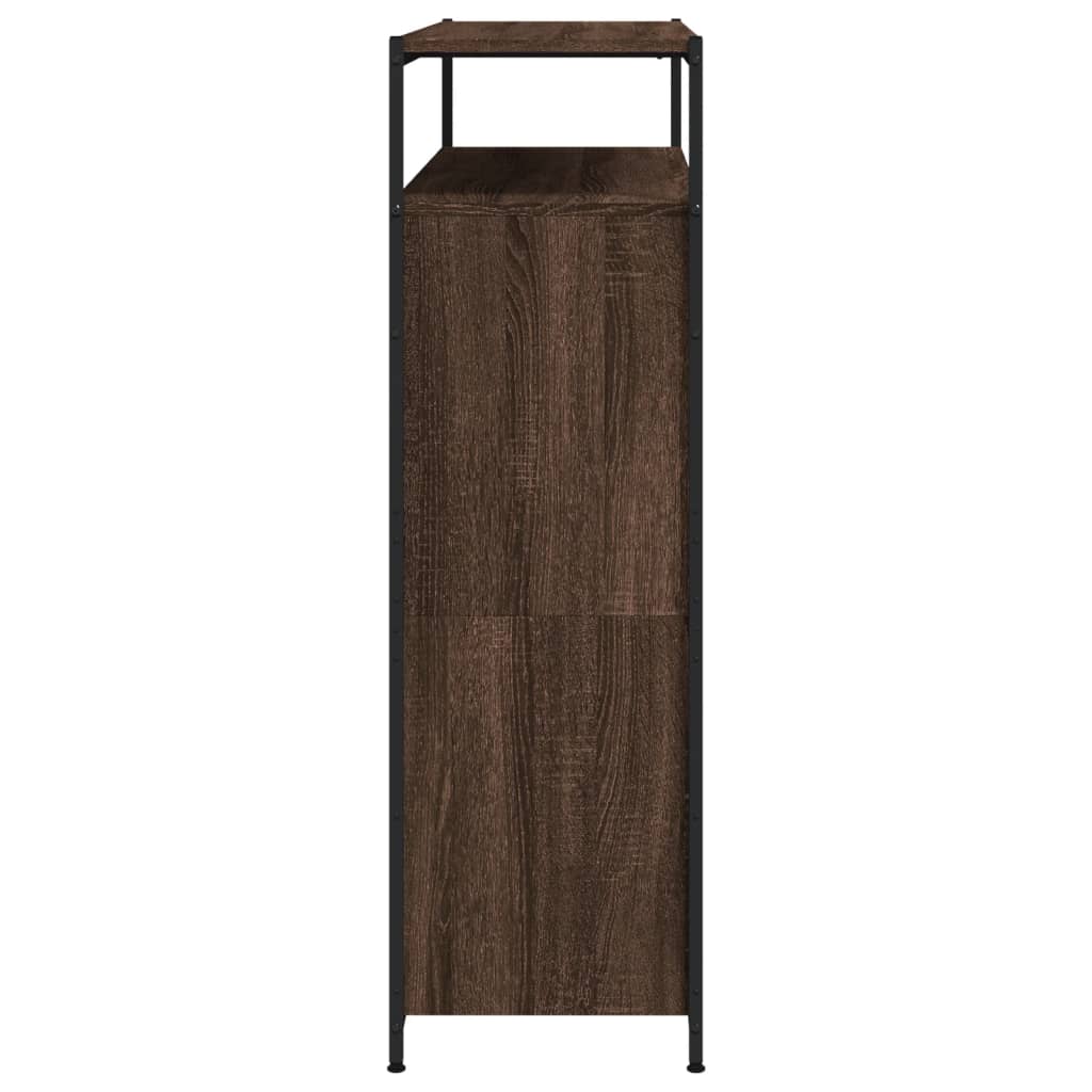 Scarpiera 4 Cassetti Ribaltabili Rovere Marrone 100x34x112 cm - homemem39