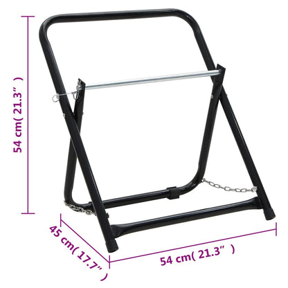 Carrello Avvolgitubo 48cm 45kg Nero Acciaio Verniciato Polvere