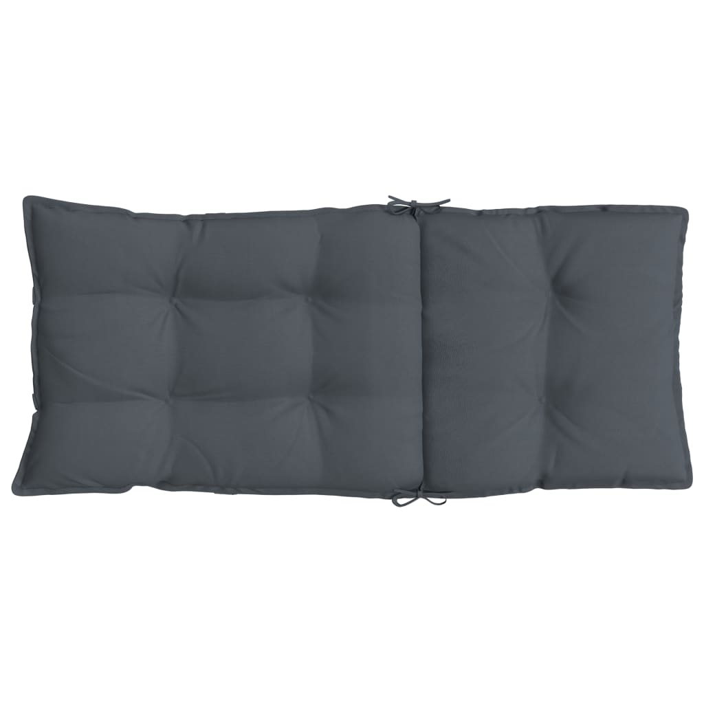Cuscini per Sedia Schienale Alto 4 pz Antracite Tessuto Oxford