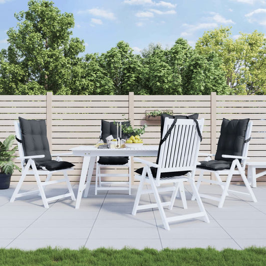 Cuscini per Sedia Schienale Alto 4 pz Antracite Tessuto Oxford - homemem39