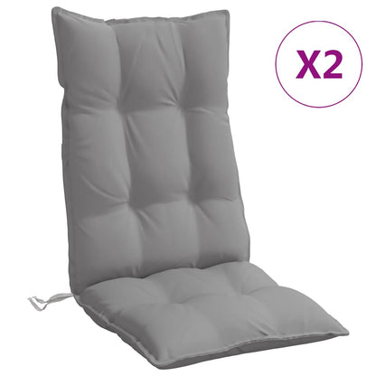 Cuscini per Sedia con Schienale Alto 2 pz Tessuto Oxford