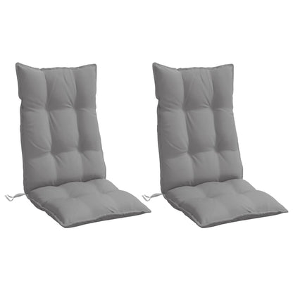 Cuscini per Sedia con Schienale Alto 2 pz Tessuto Oxford