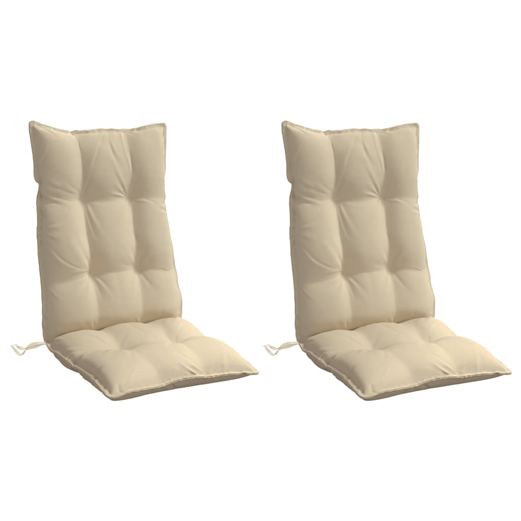 Cuscini per Sedia con Schienale Alto 2 pz Tessuto Oxford