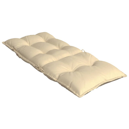 High Back Chair Cushions 2 pcs Beige Oxford Fabric