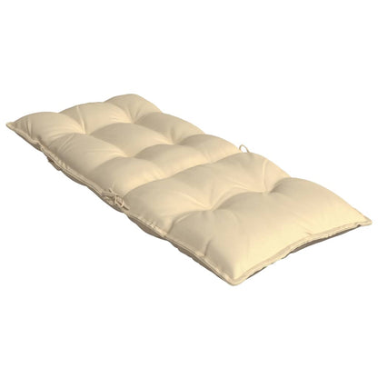 Cuscini per Sedia con Schienale Alto 4 pz Beige Tessuto Oxford