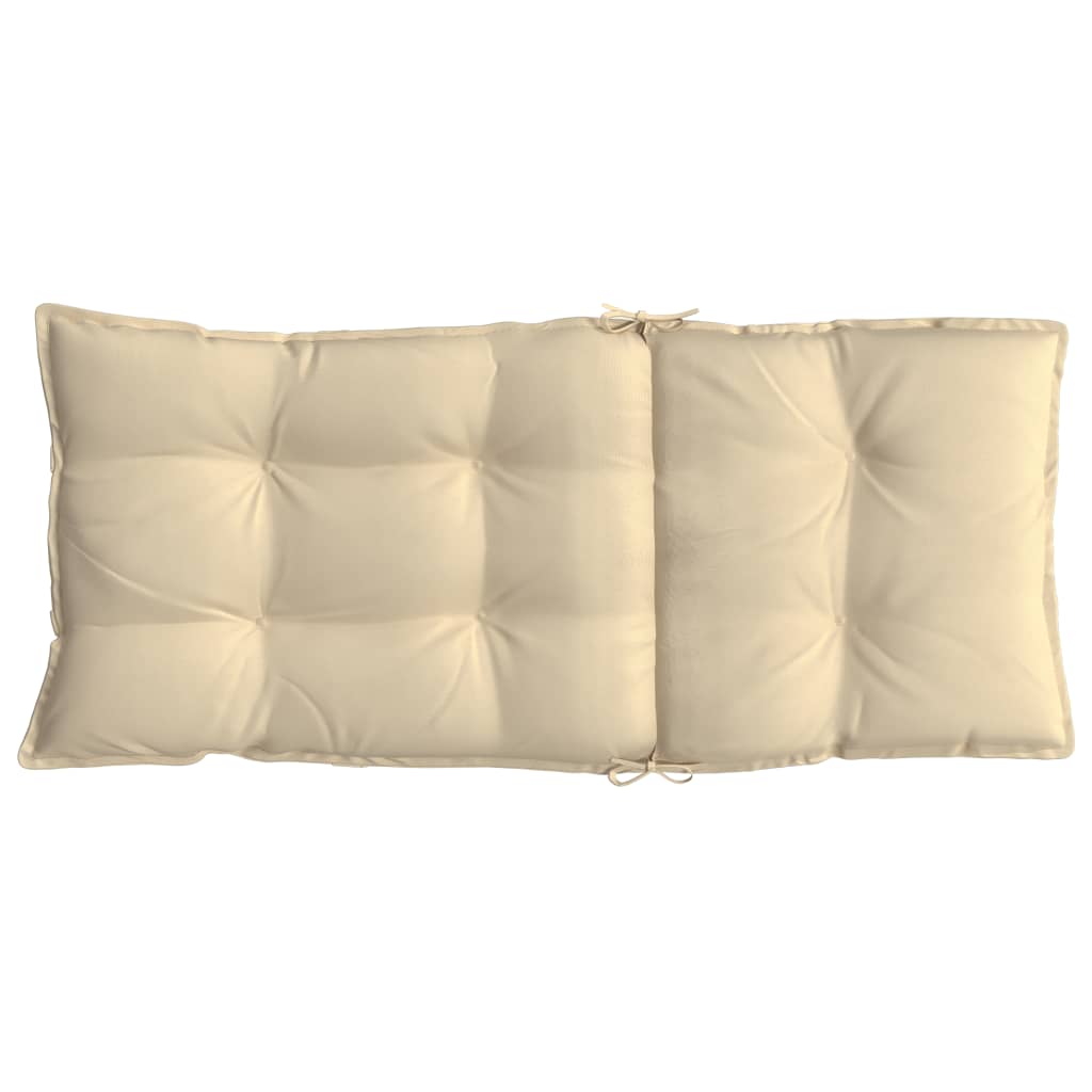 Cuscini per Sedia con Schienale Alto 4 pz Beige Tessuto Oxford | homemem39