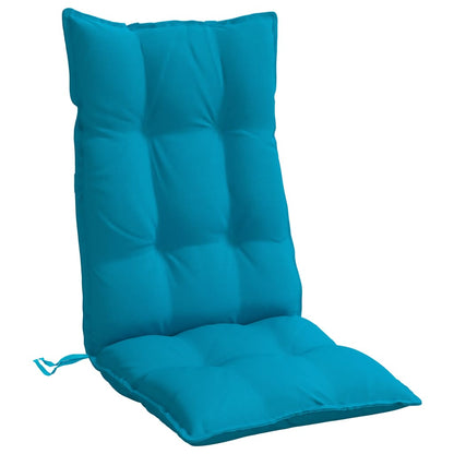 High Back Chair Cushions 6 pcs Light Blue Oxford Fabric