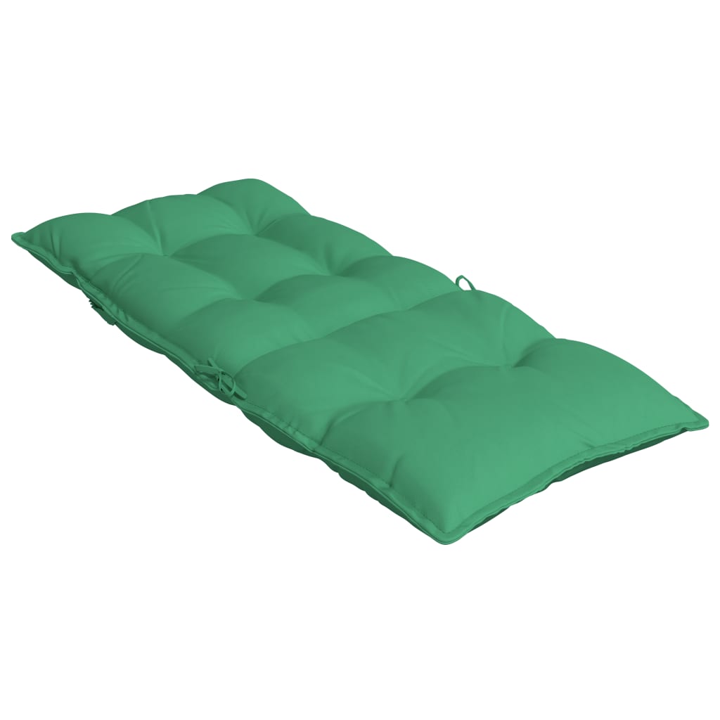 High Back Chair Cushions 2 pcs Green Oxford Fabric