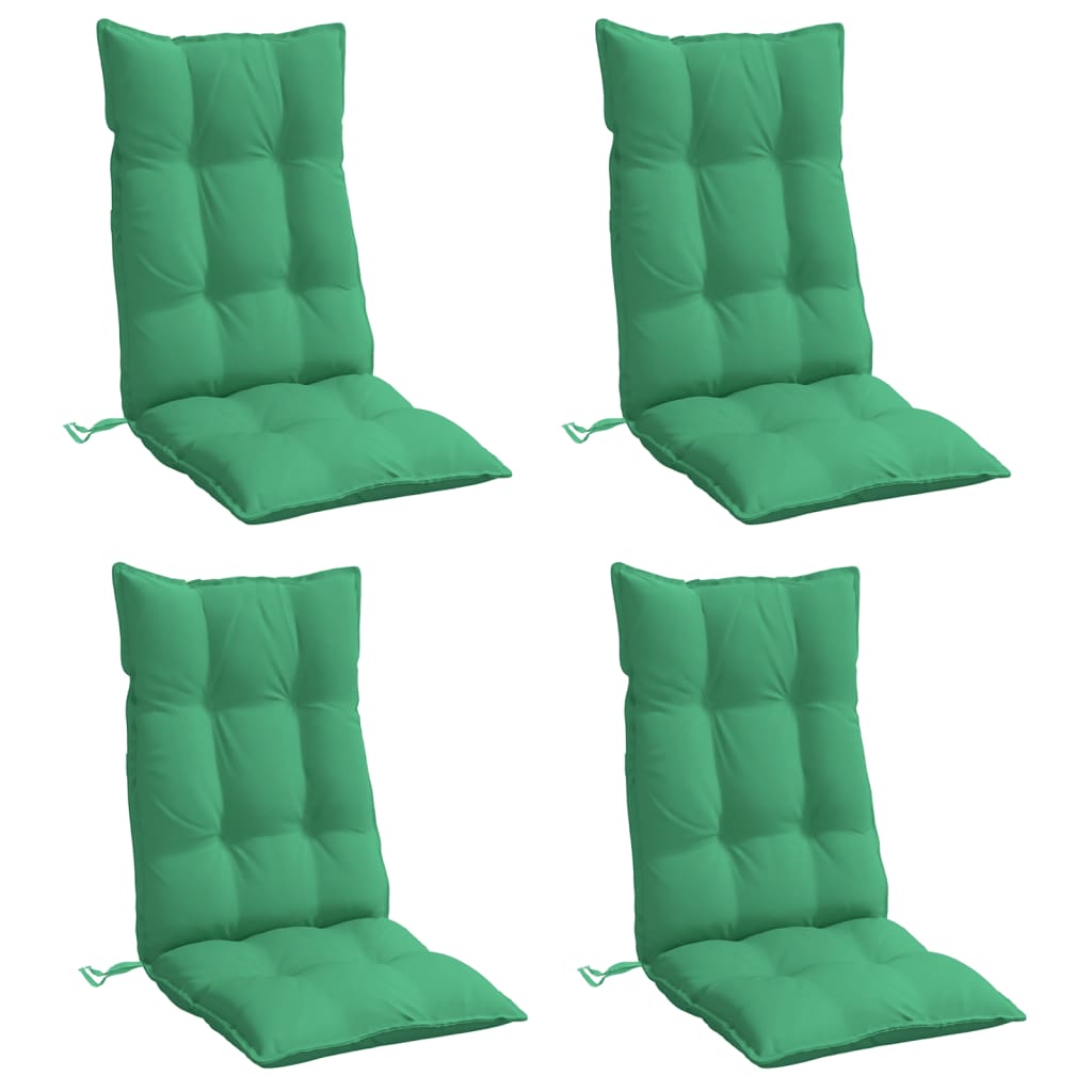 Cuscini per Sedia con Schienale Alto 4 pz Tessuto Oxford