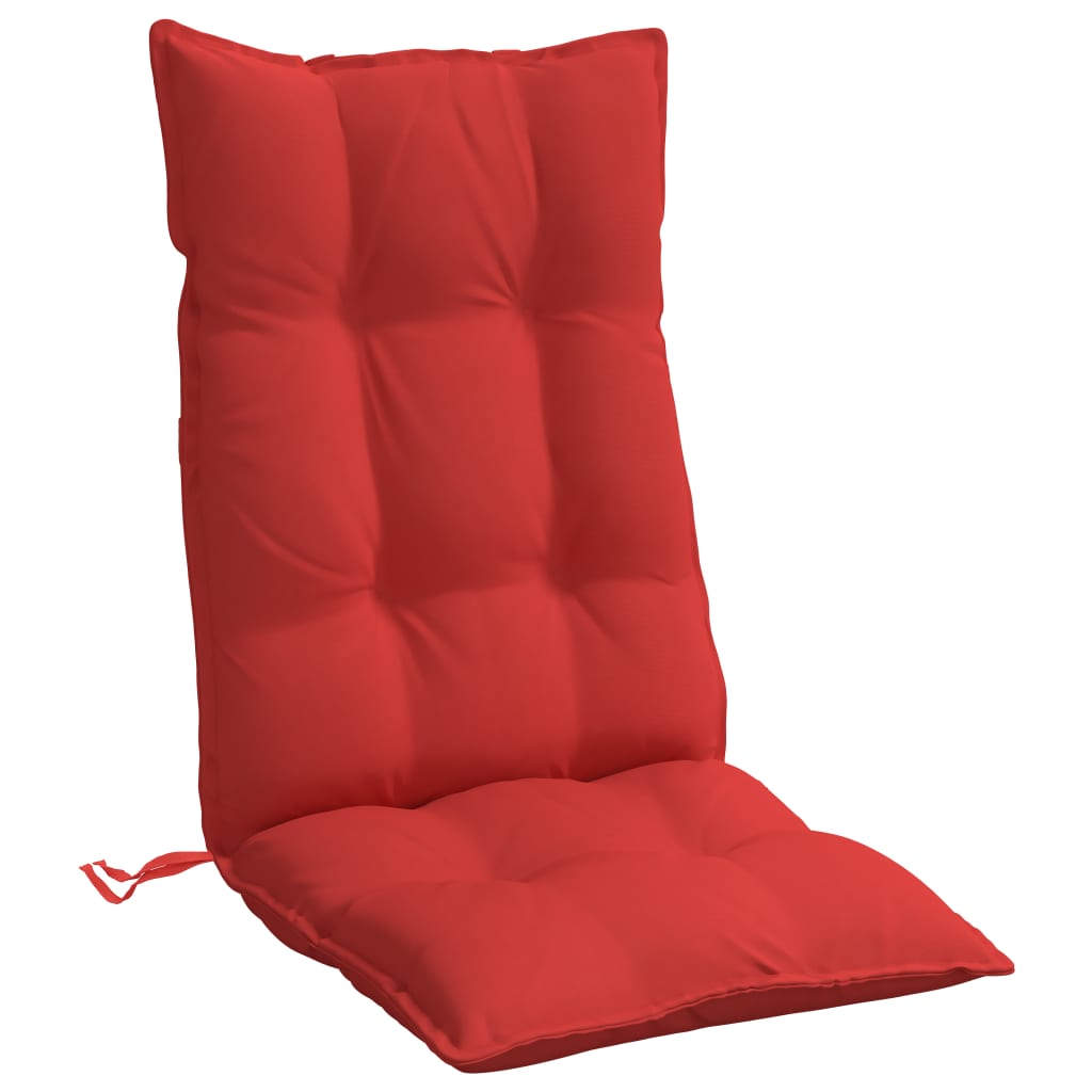 High Back Chair Cushions 2 pcs Red Oxford Fabric