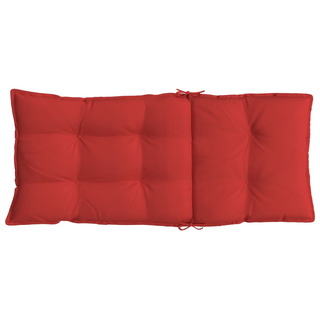 Cuscini per Sedia con Schienale Alto 2 pz Rosso Tessuto Oxford | homemem39