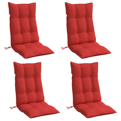 Cuscini per Sedia con Schienale Alto 4 pz Tessuto Oxford