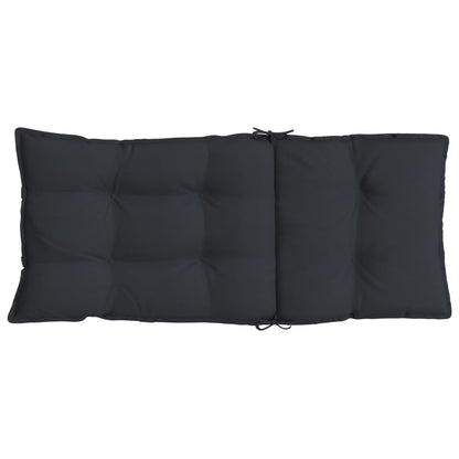 High Back Chair Cushions 6pcs Black in Oxford Fabric