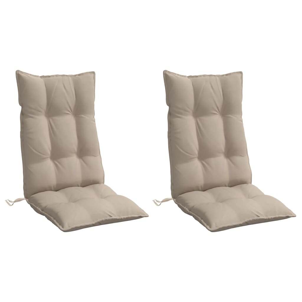 Cuscini per Sedia con Schienale Alto 2pz Tessuto Oxford