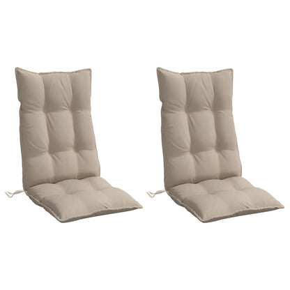 Cuscini per Sedia con Schienale Alto 2pz Tessuto Oxford