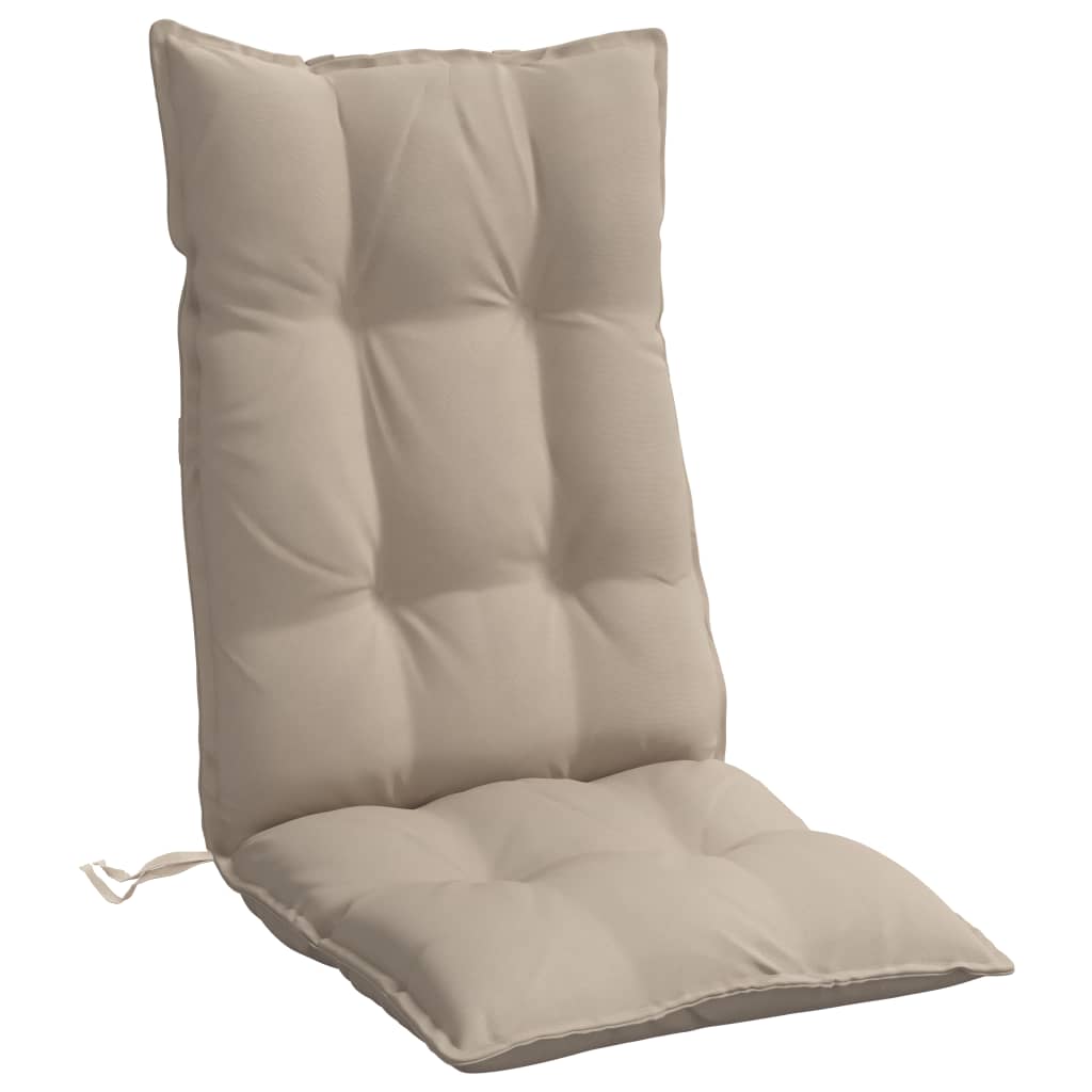 High Back Chair Cushions 6pcs Taupe Oxford Fabric