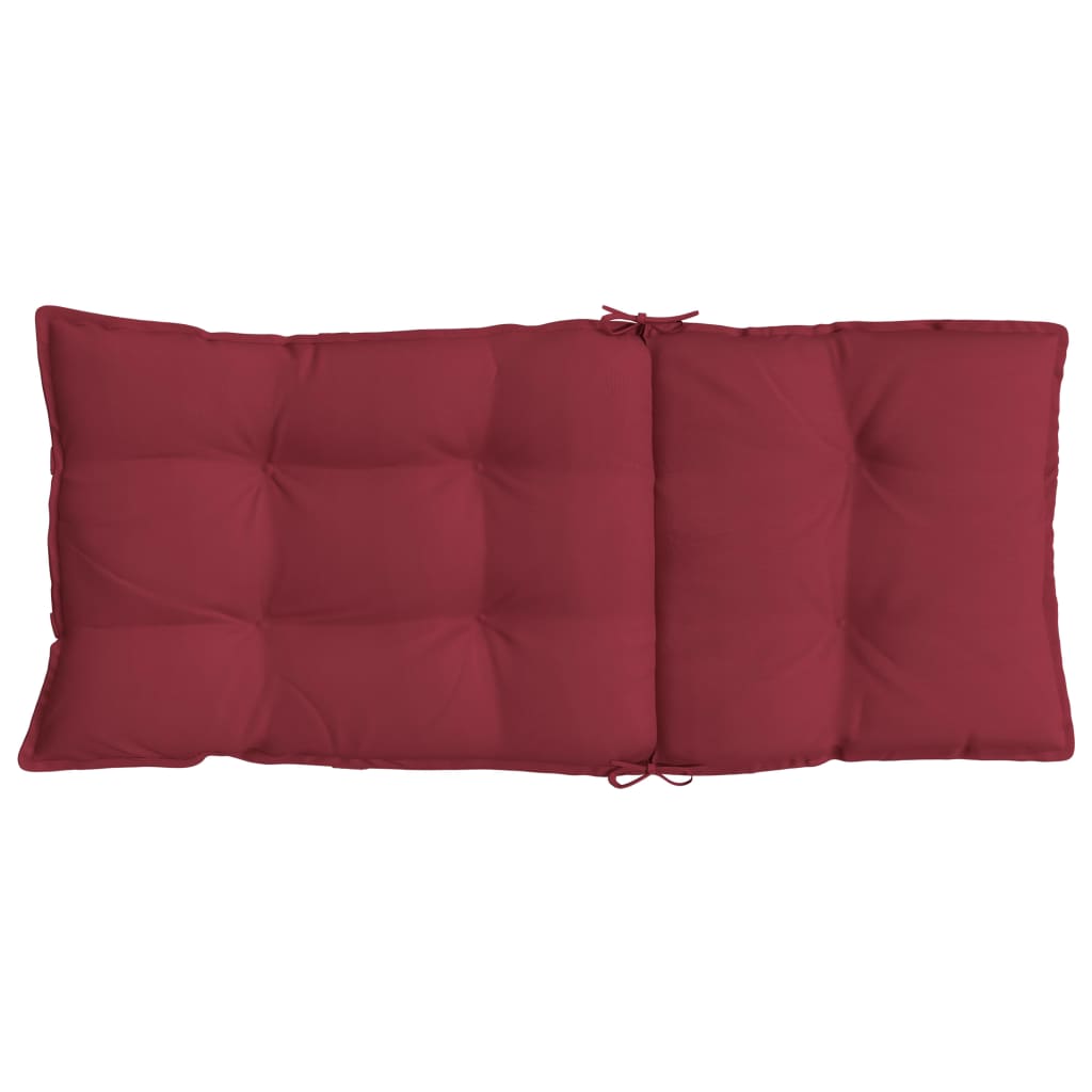 Cuscini Sedia con Schienale Alto 4 pz Rosso Vino Tessuto Oxford | homemem39