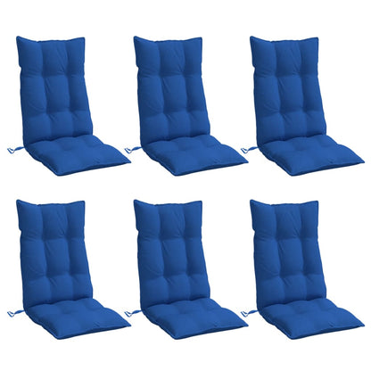 Cuscini Sedia con Schienale Alto 6 pz Blu Reale Tessuto Oxford | homemem39