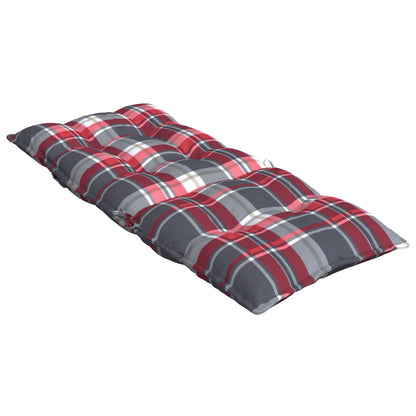 Cuscini Sedia Schienale Alto 6 pz Quadri Rosso Tessuto Oxford | homemem39