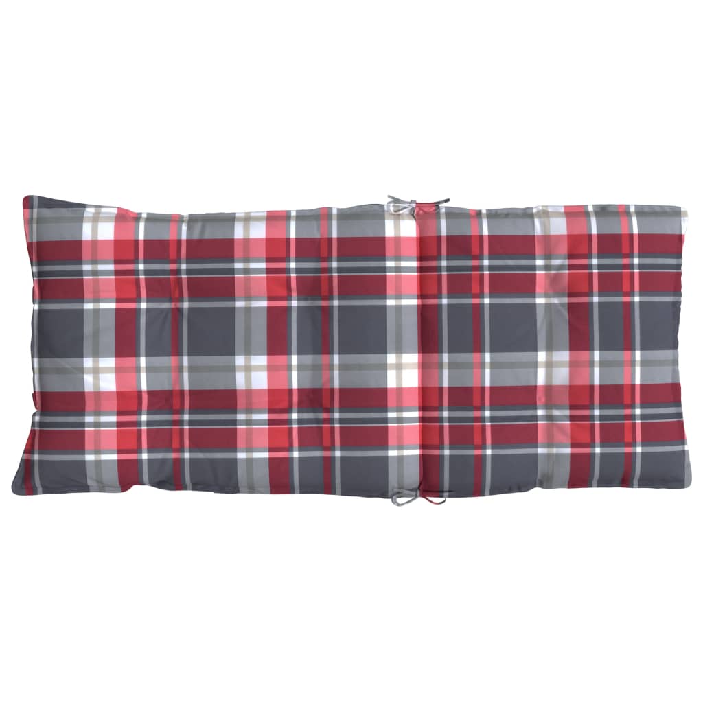 Cuscini Sedia Schienale Alto 6 pz Quadri Rosso Tessuto Oxford | homemem39