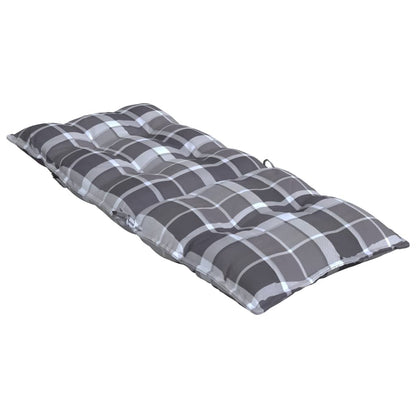 Cuscini Sedia Schienale Alto 2 pz Quadri Grigio Tessuto Oxford | homemem39