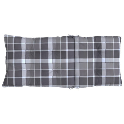 Cuscini Sedia Schienale Alto 2 pz Quadri Grigio Tessuto Oxford | homemem39
