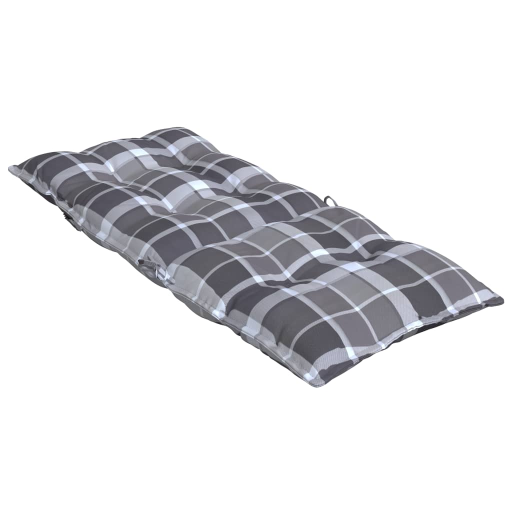 Cuscini Sedia Schienale Alto 6 pz Quadri Grigio Tessuto Oxford | homemem39