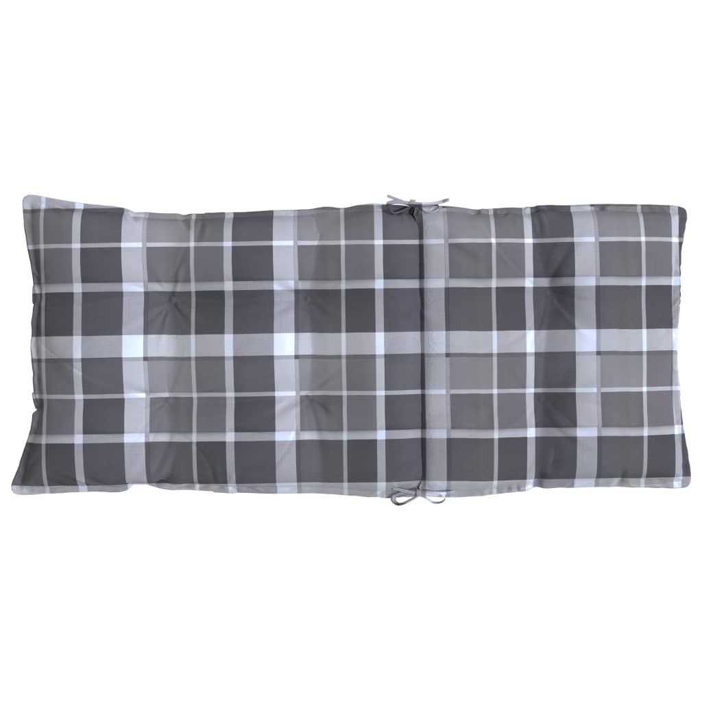 Cuscini Sedia Schienale Alto 6 pz Quadri Grigio Tessuto Oxford | homemem39