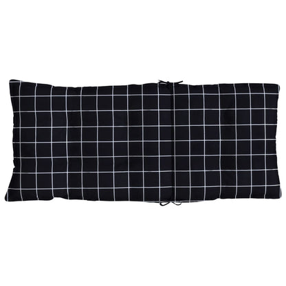 Cuscini Sedia Schienale Alto 4 pz Quadri Nero Tessuto Oxford | homemem39