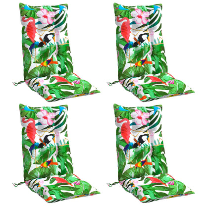 Cuscini per Sedia Schienale Alto 4pz Multicolore Tessuto Oxford - homemem39