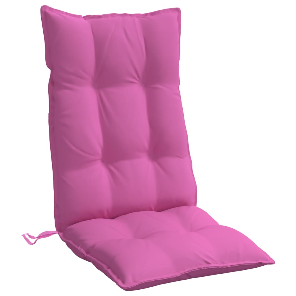 High Back Chair Cushions 4pcs Pink in Oxford Fabric