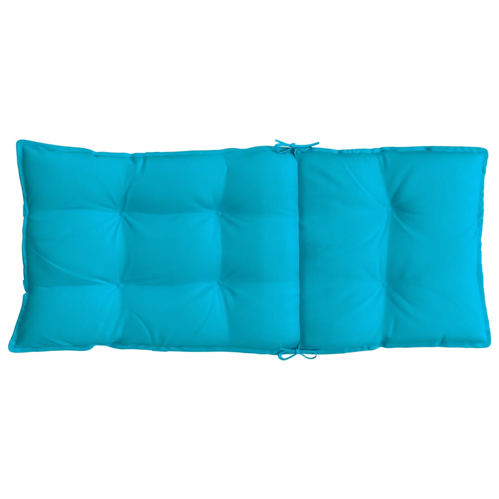 High Back Chair Cushions 2pcs Turquoise in Oxford Fabric