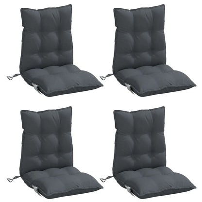 Cuscini per Sedie Schienali Bassi 4 pz Antracite Tessuto Oxford | homemem39