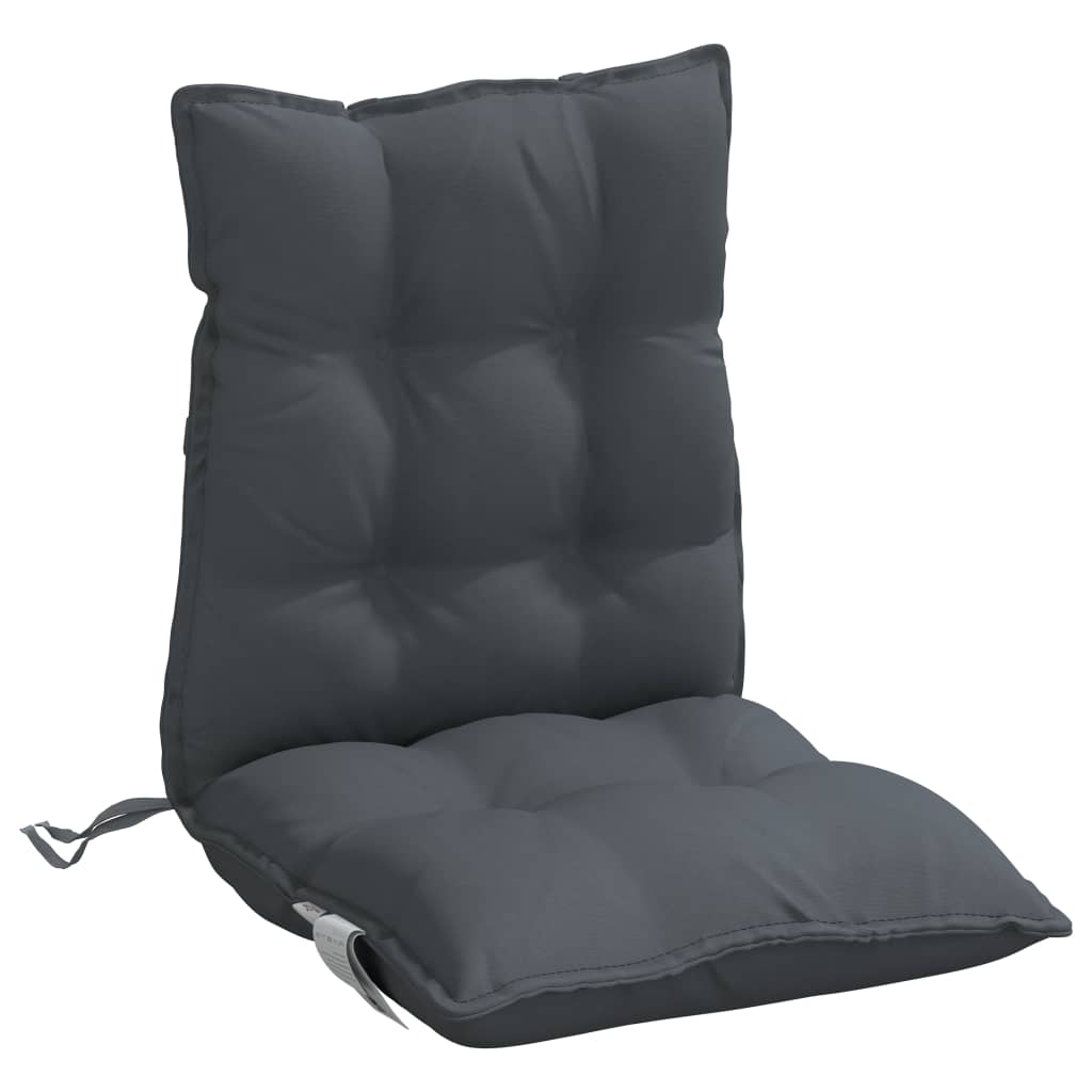 Cuscini per Sedie Schienali Bassi 4 pz Antracite Tessuto Oxford | homemem39