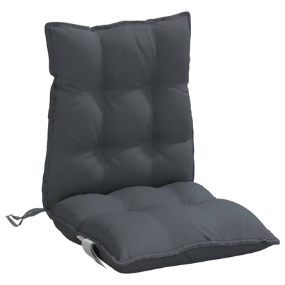 Cuscini per Sedie Schienali Bassi 4 pz Antracite Tessuto Oxford | homemem39