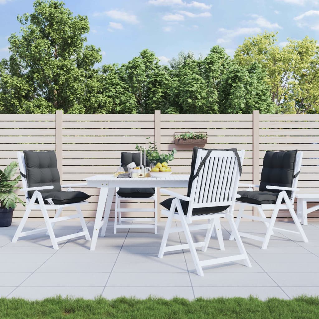 Cuscini per Sedie Schienali Bassi 4 pz Antracite Tessuto Oxford | homemem39