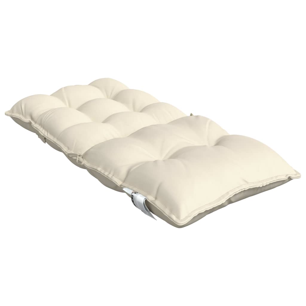Cuscini per Sedia Schienale Basso 2 pz Crema in Tessuto Oxford | homemem39