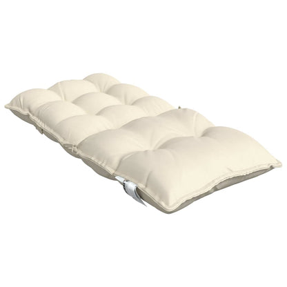 Cuscini per Sedia Schienale Basso 2 pz Crema in Tessuto Oxford | homemem39