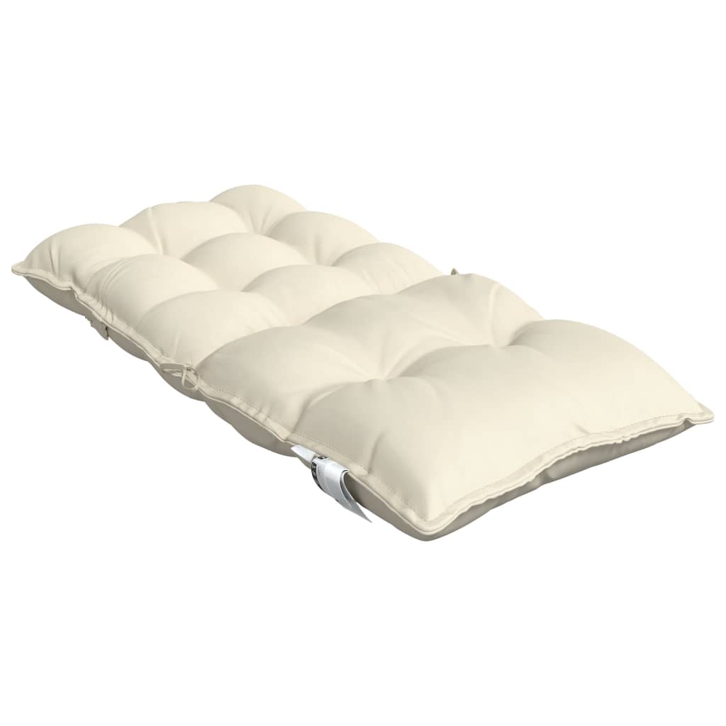 Cuscini per Sedia Schienale Basso 4 pz Crema in Tessuto Oxford | homemem39