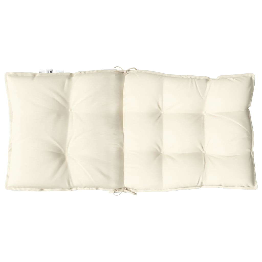Cuscini per Sedia Schienale Basso 6 pz Crema in Tessuto Oxford | homemem39