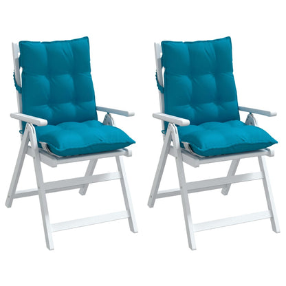 Cuscini Sedia Schienale Basso 2 pz Azzurro in Tessuto Oxford | homemem39